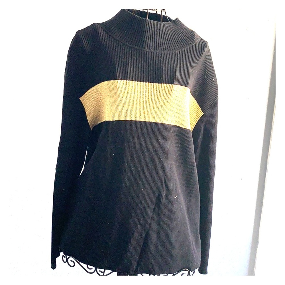 Ralph Lauren black and gold turtle neck 3x